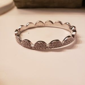 Kate spade silver pave scallop bracelet